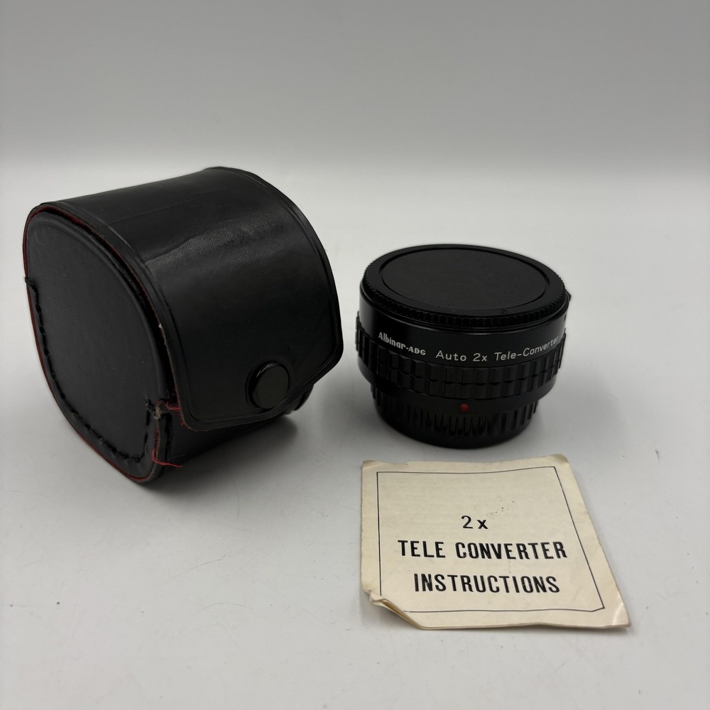 Vintage Albinar-ADC Auto 2X Tele Converter P/K‎ Pentax K Mount Case Caps Manual